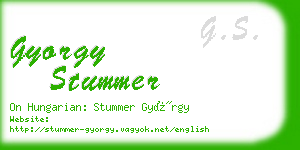 gyorgy stummer business card